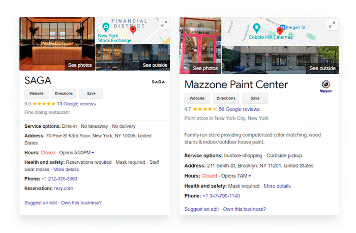 Tudásgráf a Google-on egy helyi vállalkozás számára