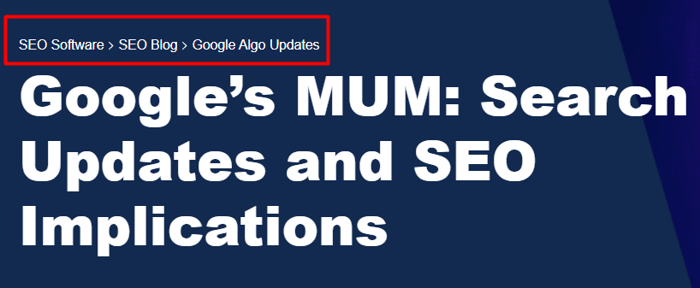 Breadcrumbs nyomvonal a SEO PowerSuite blogjában